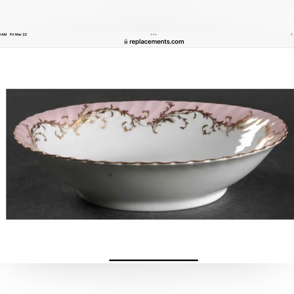 Royal Tettau Bavaria Germany 1794 Pink Elegance Rose Oval Vegetable Bowl